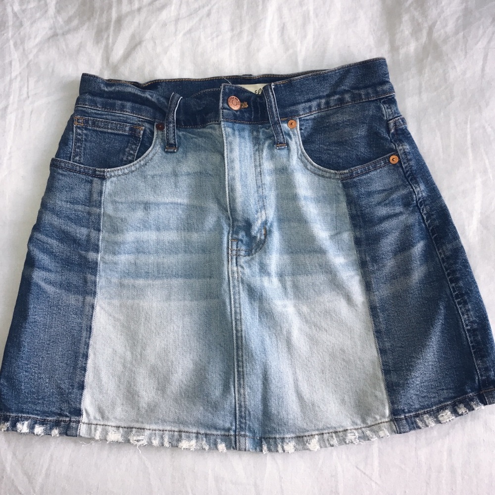 Madewell Panelled Denim Skirt